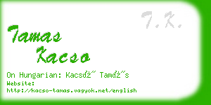 tamas kacso business card